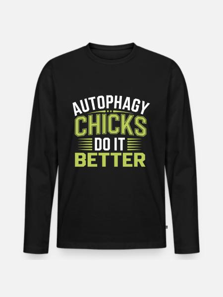 Intermittent fasting Intermittent fasting - Men's Premium Organic Long Sleeve Shirt - black