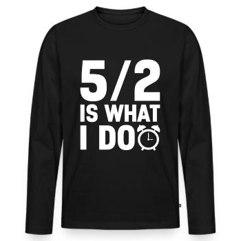 Intermittent fasting Intermittent fasting - Men's Premium Organic Long Sleeve Shirt - black - Front - Nico (187cm)