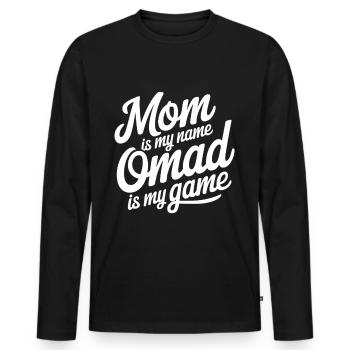Intermittent fasting Intermittent fasting - Men's Premium Organic Long Sleeve Shirt - black - Front - Nico (187cm)