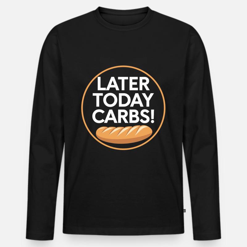 Intervallfasten Intermittierendes Fasten - Männer Premium Bio Langarmshirt - Schwarz