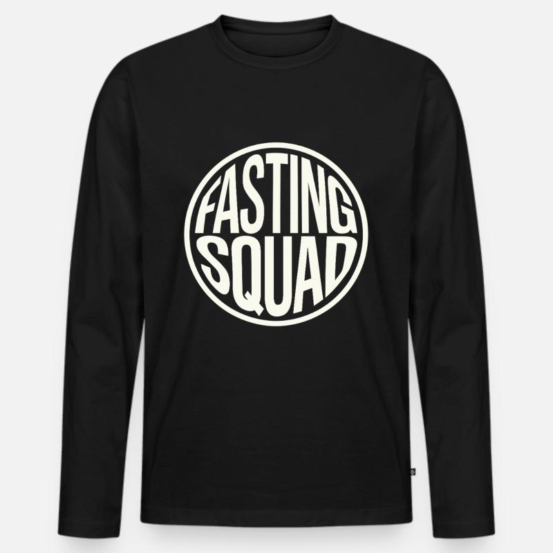 Intermittent fasting Intermittent fasting - Men's Premium Organic Long Sleeve Shirt - black