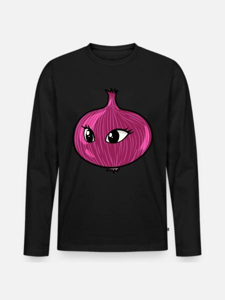 Onion Onions Vegetables - Men's Premium Organic Long Sleeve Shirt - black