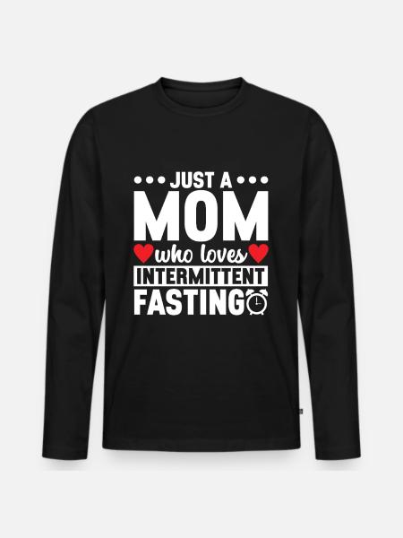 Intervallfasten Intermittierendes Fasten - Männer Premium Bio Langarmshirt - Schwarz