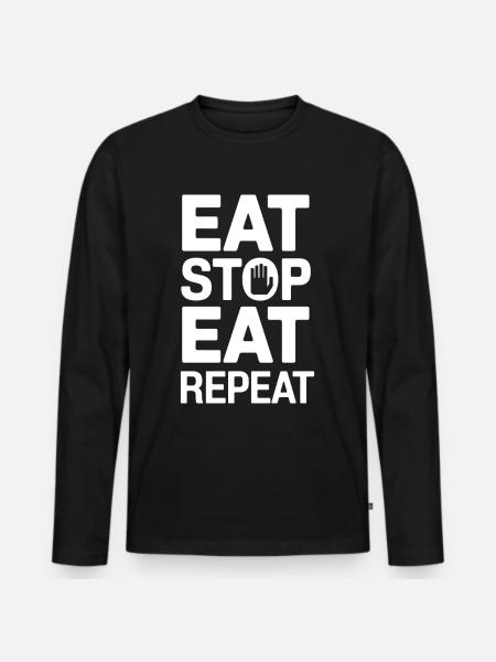 Intermittent fasting Intermittent fasting - Men's Premium Organic Long Sleeve Shirt - black