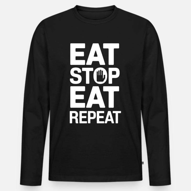 Intermittent fasting Intermittent fasting - Men's Premium Organic Long Sleeve Shirt - black