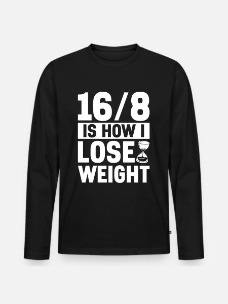 Intermittent fasting Intermittent fasting - Men's Premium Organic Long Sleeve Shirt - black