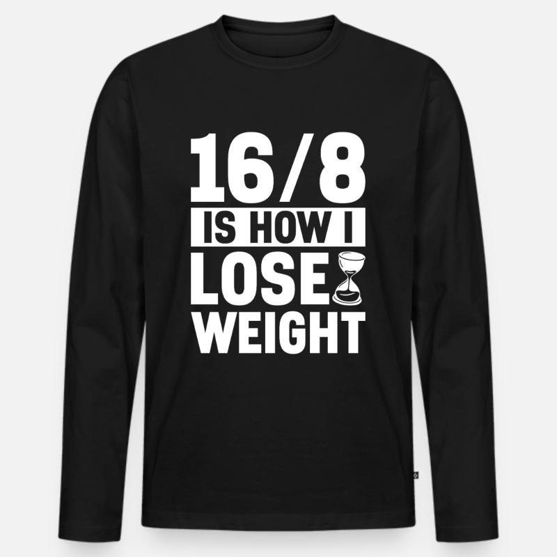 Intermittent fasting Intermittent fasting - Men's Premium Organic Long Sleeve Shirt - black