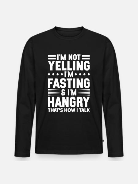 Intermittent fasting Intermittent fasting - Men's Premium Organic Long Sleeve Shirt - black