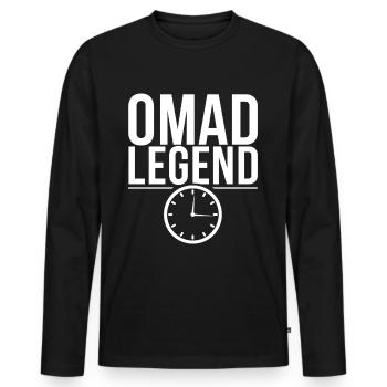 Intermittent fasting Intermittent fasting - Men's Premium Organic Long Sleeve Shirt - black - Front - Nico (187cm)