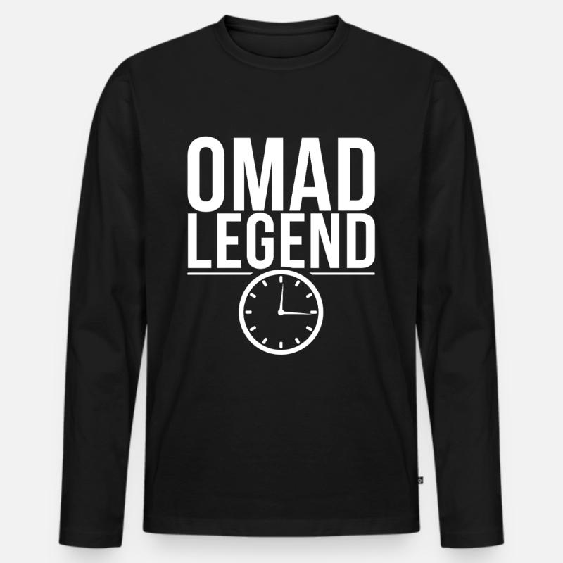 Intermittent fasting Intermittent fasting - Men's Premium Organic Long Sleeve Shirt - black