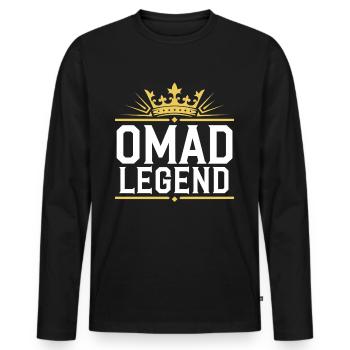 Intermittent fasting Intermittent fasting - Men's Premium Organic Long Sleeve Shirt - black - Front - Nico (187cm)