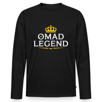 Intermittent fasting Intermittent fasting - Men's Premium Organic Long Sleeve Shirt - black - Front - Nico (187cm)