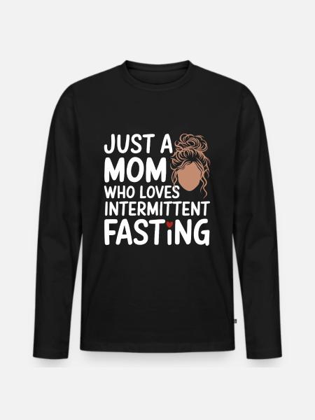 Intermittent fasting Intermittent fasting - Men's Premium Organic Long Sleeve Shirt - black
