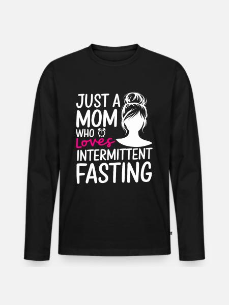 Intermittent fasting Intermittent fasting - Men's Premium Organic Long Sleeve Shirt - black