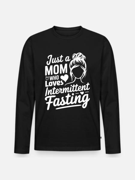 Intermittent fasting Intermittent fasting - Men's Premium Organic Long Sleeve Shirt - black