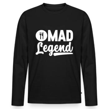 Intermittent fasting Intermittent fasting - Men's Premium Organic Long Sleeve Shirt - black - Front - Nico (187cm)