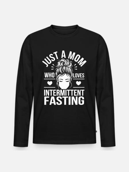 Intermittent fasting Intermittent fasting - Men's Premium Organic Long Sleeve Shirt - black