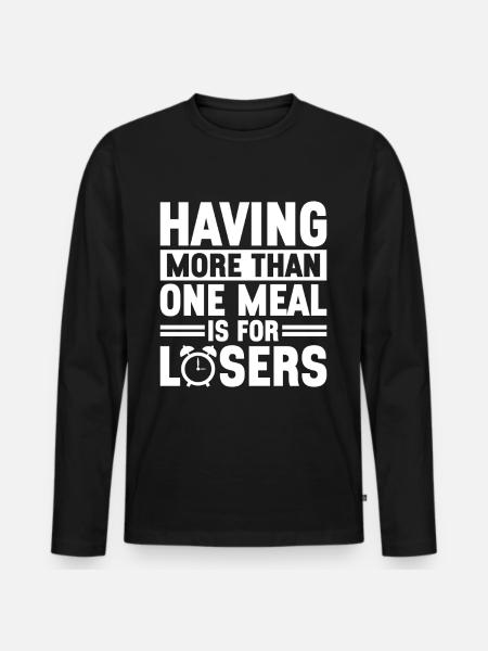 Intermittent fasting Intermittent fasting - Men's Premium Organic Long Sleeve Shirt - black