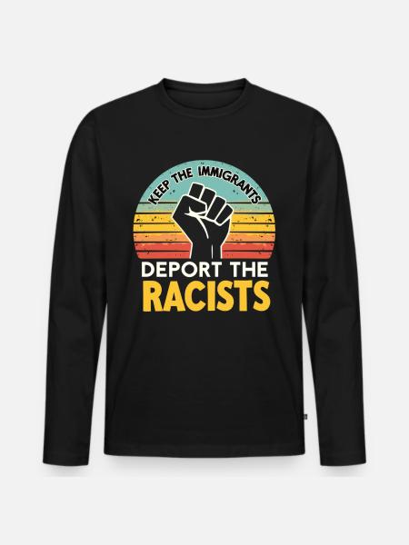 Anti-Racism Diversity, Justice & Equality - Men's Premium Organic Long Sleeve Shirt - black