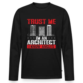 Architecte Architecture Cadeau Étudiant en architecture - T-shirt manches longues Premium bio Homme - noir - Devant - Nico (187cm)