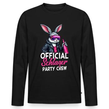 Équipe officielle de la fête Schlager - T-shirt manches longues Premium bio Homme - noir - Devant - Nico (187cm)