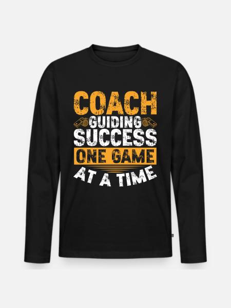 Trainer Geschenke Coach Geschenkidee - Männer Premium Bio Langarmshirt - Schwarz