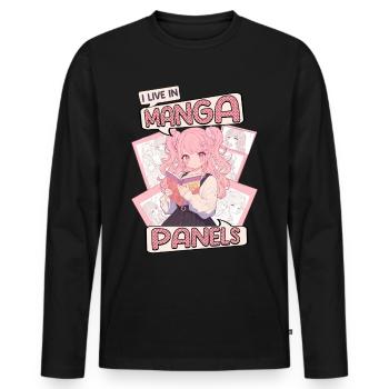Manga Books Manga Lovers - Men's Premium Organic Long Sleeve Shirt - black - Front - Nico (187cm)