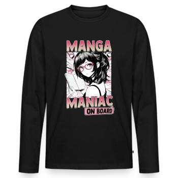 Manga Books Manga Lovers - Men's Premium Organic Long Sleeve Shirt - black - Front - Nico (187cm)