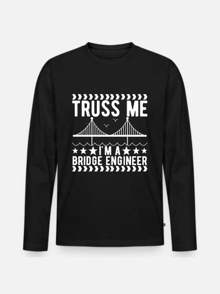 Bridge Engineer Bridge Construction - Men's Premium Organic Long Sleeve Shirt - black