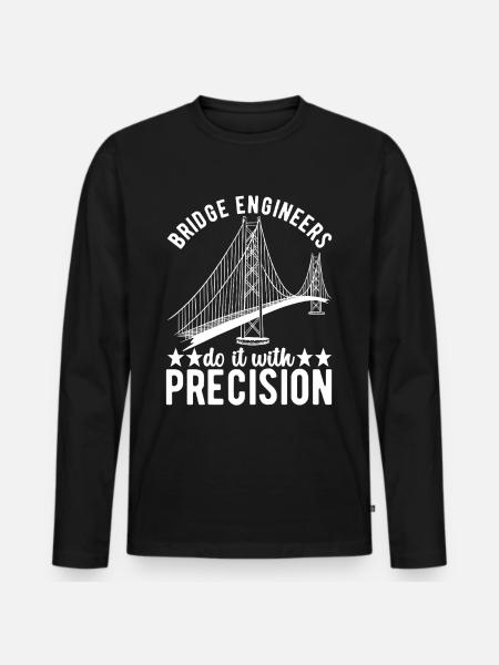 Bridge Engineer Bridge Construction - Men's Premium Organic Long Sleeve Shirt - black