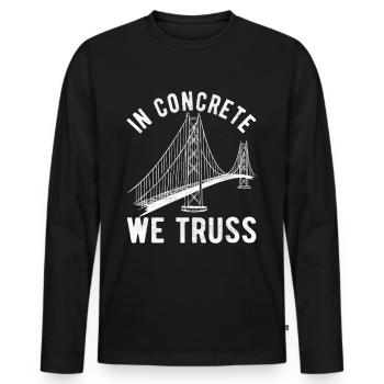 Ingénieur des ponts Construction de ponts - T-shirt manches longues Premium bio Homme - noir - Devant - Nico (187cm)