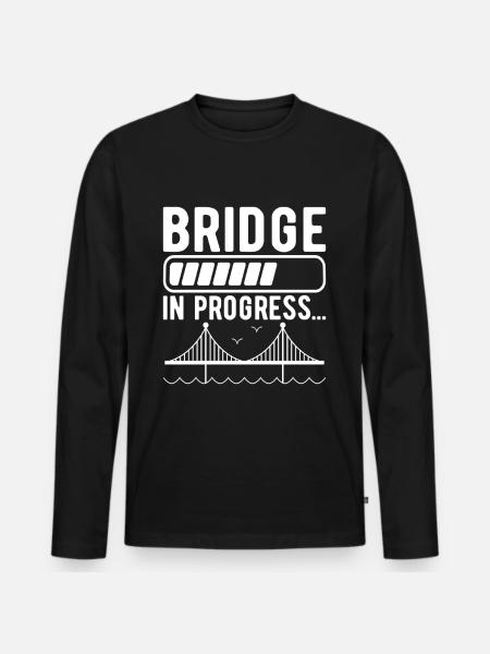 Bridge Engineer Bridge Construction - Men's Premium Organic Long Sleeve Shirt - black
