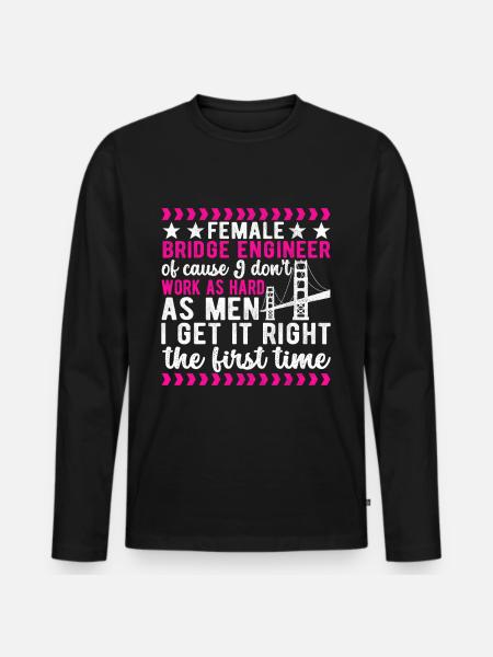 Bridge Engineer Bridge Construction - Men's Premium Organic Long Sleeve Shirt - black