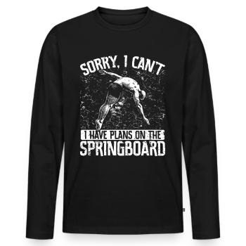 Tremplin Plongée Plongée Plongeurs - T-shirt manches longues Premium bio Homme - noir - Devant - Nico (187cm)