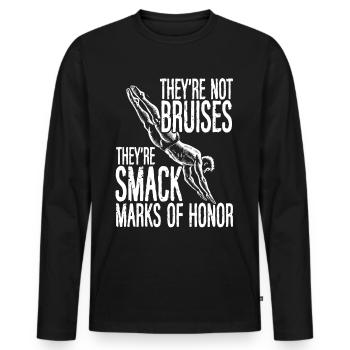 Tremplin Plongée Plongée Plongeurs - T-shirt manches longues Premium bio Homme - noir - Devant - Nico (187cm)
