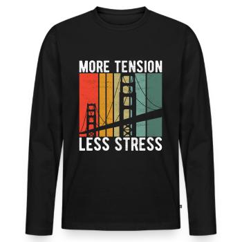 Ingénieur des ponts Construction de ponts - T-shirt manches longues Premium bio Homme - noir - Devant - Nico (187cm)