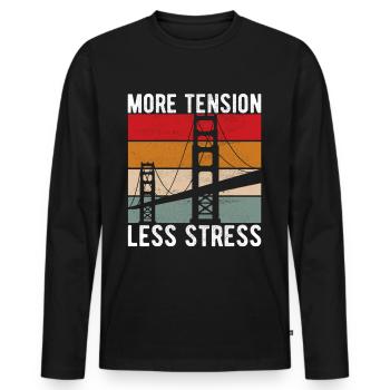Ingénieur des ponts Construction de ponts - T-shirt manches longues Premium bio Homme - noir - Devant - Nico (187cm)