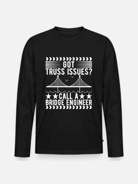 Bridge Engineer Bridge Construction - Men's Premium Organic Long Sleeve Shirt - black
