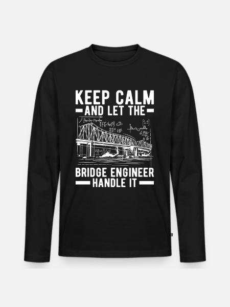 Bridge Engineer Bridge Construction - Men's Premium Organic Long Sleeve Shirt - black
