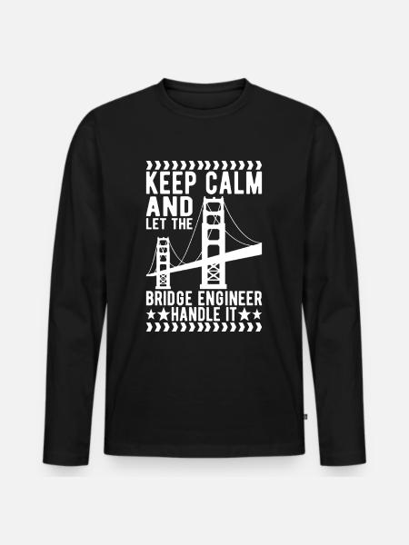 Bridge Engineer Bridge Construction - Men's Premium Organic Long Sleeve Shirt - black