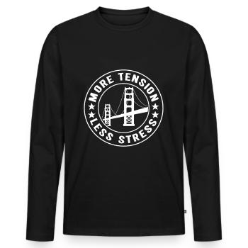 Ingénieur des ponts Construction de ponts - T-shirt manches longues Premium bio Homme - noir - Devant - Nico (187cm)