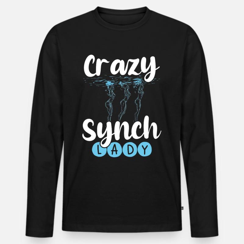 Synchronschwimmen Synchro Schwimmer - Männer Premium Bio Langarmshirt - Schwarz