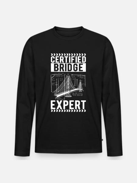 Bridge Engineer Bridge Construction - Men's Premium Organic Long Sleeve Shirt - black