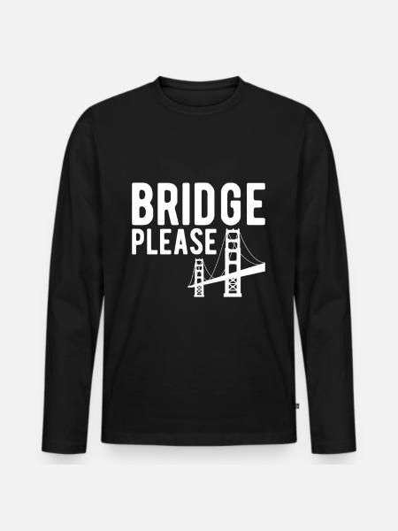 Bridge Engineer Bridge Construction - Men's Premium Organic Long Sleeve Shirt - black