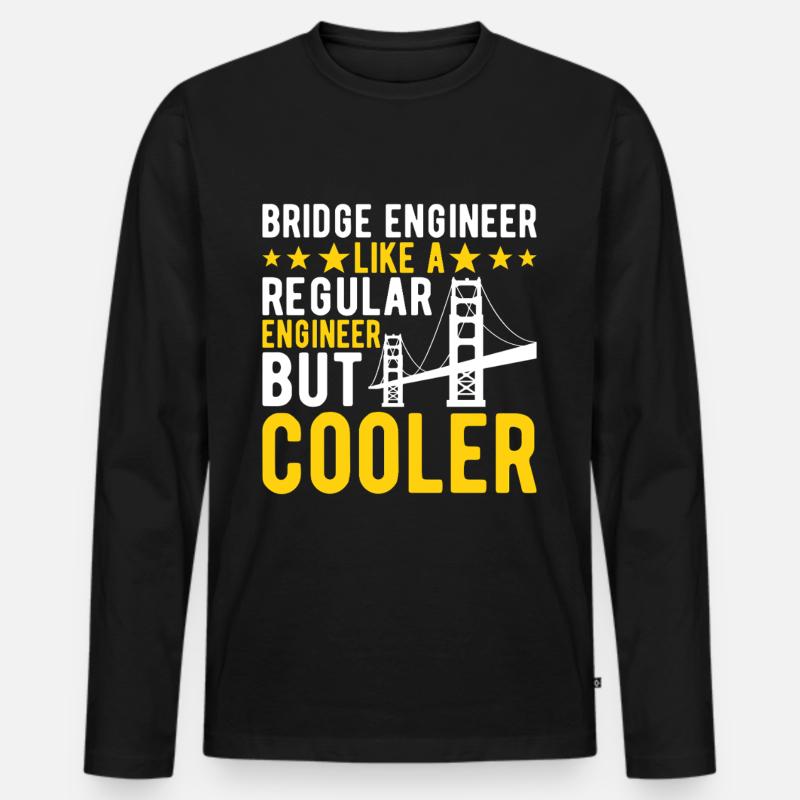 Bridge Engineer Bridge Construction - Men's Premium Organic Long Sleeve Shirt - black
