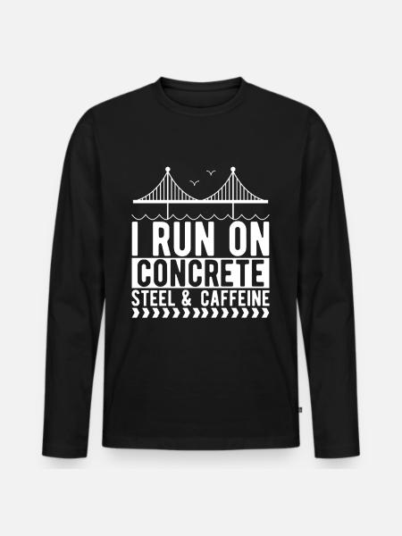 Bridge Engineer Bridge Construction - Men's Premium Organic Long Sleeve Shirt - black