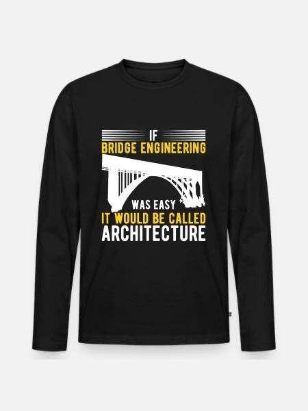 Bridge Engineer Bridge Construction - Men's Premium Organic Long Sleeve Shirt - black