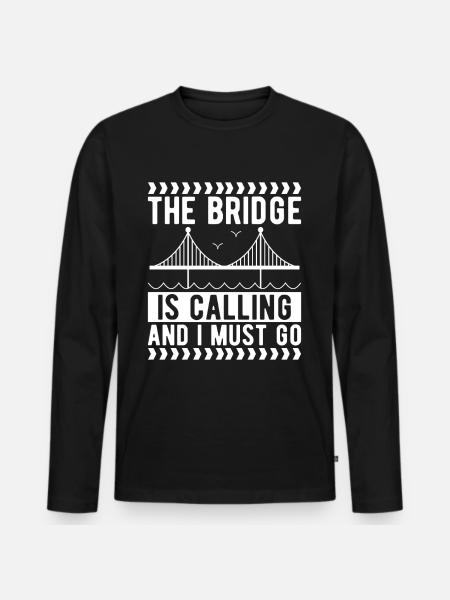 Bridge Engineer Bridge Construction - Men's Premium Organic Long Sleeve Shirt - black