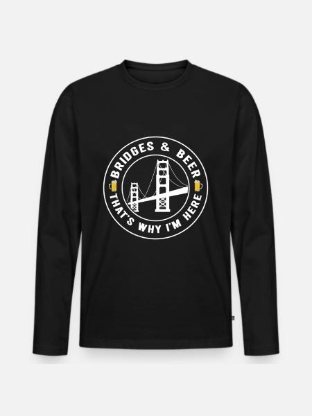 Bridge Engineer Bridge Construction - Men's Premium Organic Long Sleeve Shirt - black