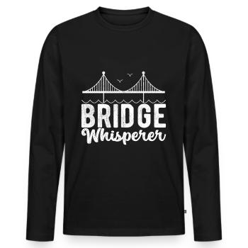 Ingénieur des ponts Construction de ponts - T-shirt manches longues Premium bio Homme - noir - Devant - Nico (187cm)